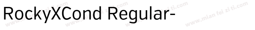 RockyXCond Regular字体转换